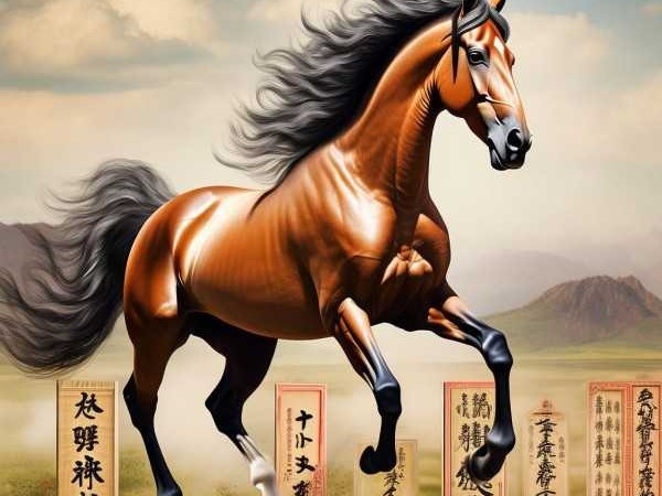 奔腾岁月颂马字，成语祝福显豪情